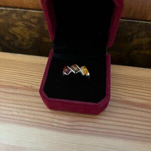 Baltic Amber Ring, size 7.5